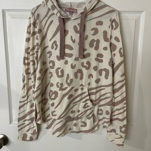 Brushed Soft & Cozy Animal Print Hoodie Juniors L